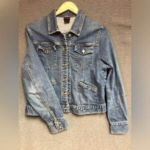 Willie Smith, large blue Jean jacket